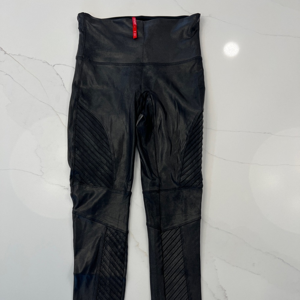 SPANX Faux Leather Leggings, large